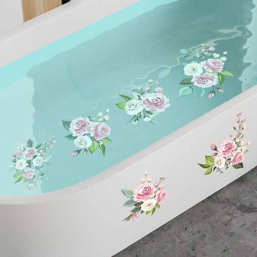 6 Piezas De Calcomanías De Flores Para Pared, Elegantes Y