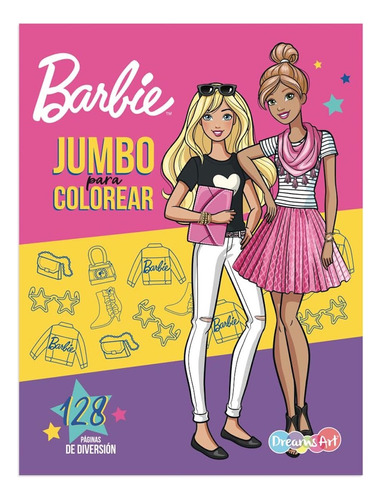 Libro Para Colorear Barbie Jumbo Vol 2 Moda Y Diversion