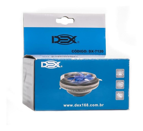 Imagem 1 de 3 de Cooler Cpu Amd Ou Intel Dex Dx-7120m - 2369