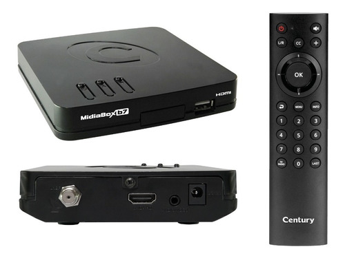 Kit 5 Receptor Midiabox B7 Century Hdtv Sat Regional