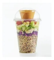 Comprar Vasos Pet Con Tapa Tipo Domo Y Separador De 7 Onzas