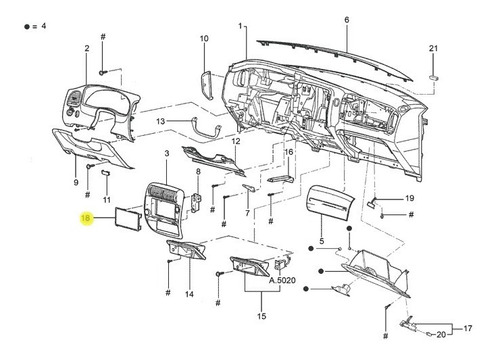 Cubierta Stereo Ford Ranger 98 99 01 02 03 04 05 06 07 08 09