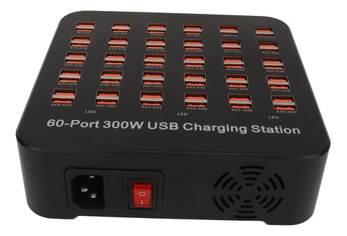 Estación De Carga Usb De 60 Puertos S 300w Fast Dock Para Te