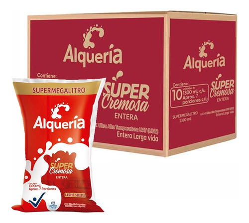Leche Alqueria Super Cremosa 1.3 L X 10 - mL a $72
