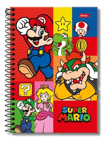 Cuaderno Triple Nintendo 120 Hojas Mario Bros - Foroni Color