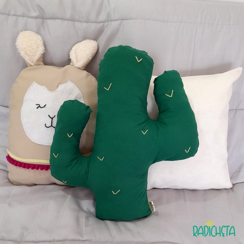 Imagen 8 de 10 de Combo X3 Almohadones Llama Animalitos Decoración Infantil