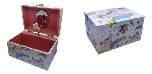 Caja Musical Unicornio Alhajero Origanizador A Cuerda 