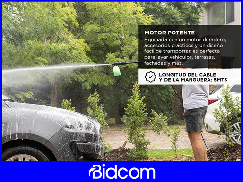 Hidrolavadora Electrica 1400 W Alta Presion 1600 Psi Gadnic