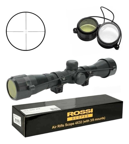 Luneta Rossi Longa Distancia Para Carabinas 4x32 Mount 3/8 