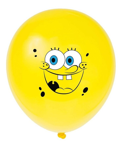 Pack 13 Globos 1 Metalizado 12 Látex Bob Esponja