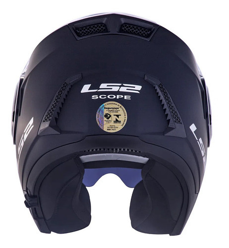 Capacete Ls2 Ff902 Scope Matt Black Escamoteável Preto Fosco Cor Preto-fosco Tamanho do capacete 61-62