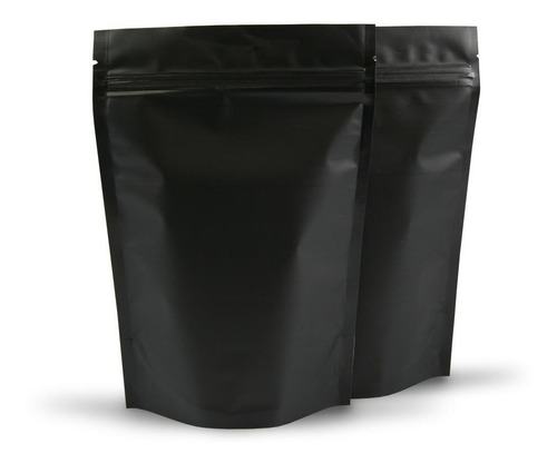 Bolsa Negra Laminada Standuppouch 25 Pz 18x22cm  500gr