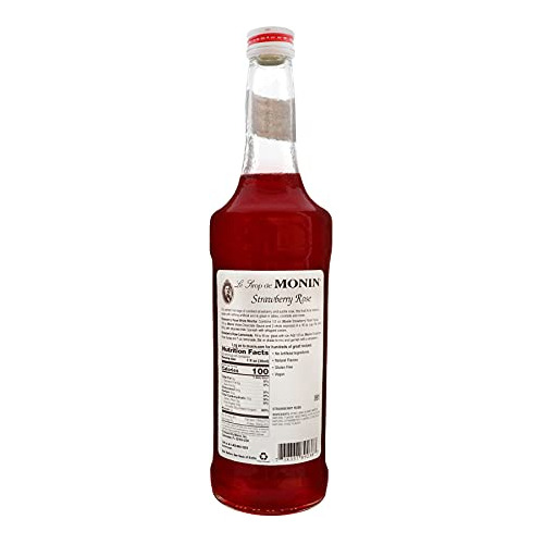 Monin - Jarabe De Fresa Y Rosa, Sabor A Fresa Y Rosa, Jarabe