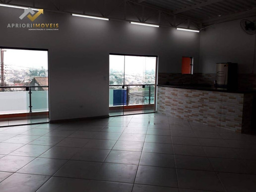 Salão Para Alugar, 220 M² Por R$ 3.600,00/mês - Vila Humaitá - Santo André/sp - Sl0069