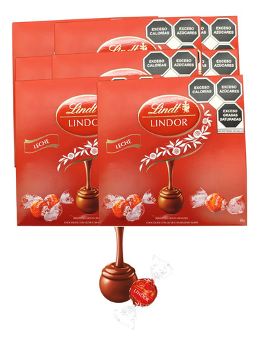 Chocolate Lindor Lindt 7 Caja 168g C/u Suizo Relleno Suave