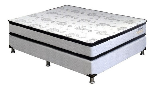 Imagen 2 de 7 de Sommier 2 Plazas Resorte Deseos Doble Pillow Gtia 5 Años