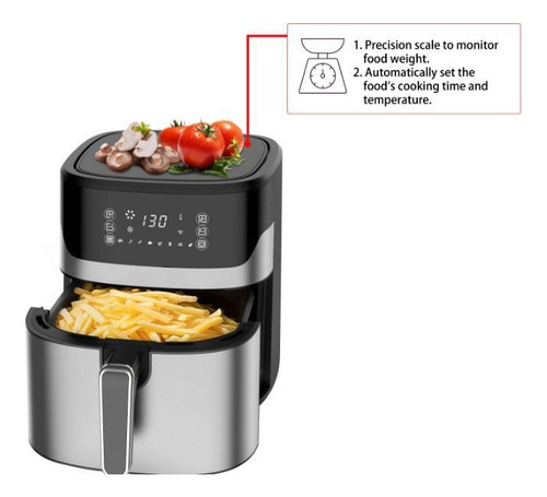 Freidora De Aire 8.3l Air Fryer 2 En 1 Bascula Alimentos