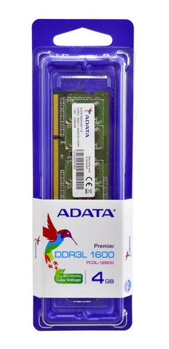 Memoria Ram Laptop Ddr3l 4gb 1600mhz 1.35v Adata Garantia