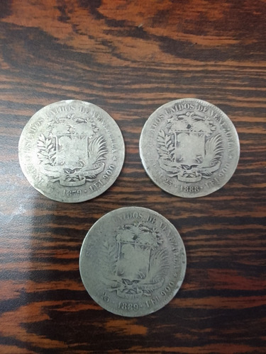 Fuertes  De Plata  De Venezuela  1879-1888-1889   Ley   835