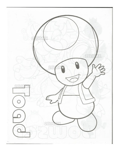 10 Libros Colorear Infantil Super Mario Bros #2 16 Pag | MercadoLibre