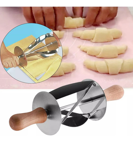 Ba 2 Cortadores De Pan De Acero Inoxidable Para Masa De