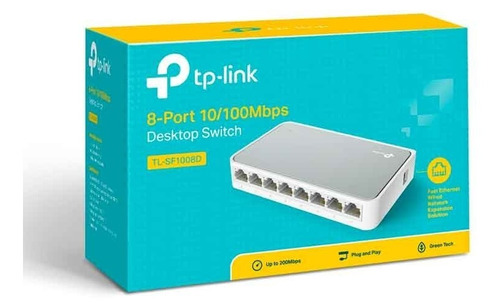 Switch Desktop Tp-link 8 Puertos 200mbps Tl-sf1008d Cyber