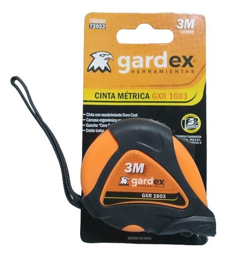 Cinta Metrica 3 Metros Gardex Herramienta Abs Doble Traba