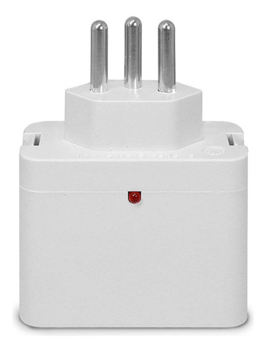 Plug Tomada Protetor Elétrico Dps 3 Pinos 10a Qpp03b Branco