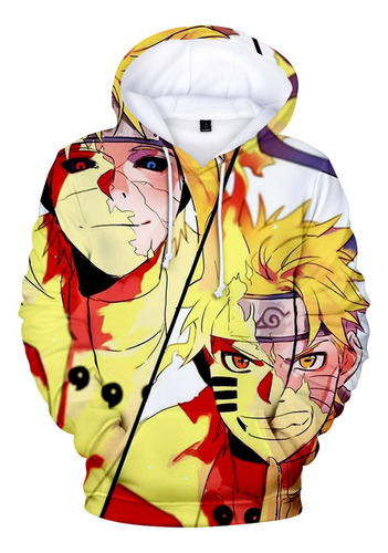 Suéter Estampado Naruto Cómodo Para Hombre Y Mujer, Informal