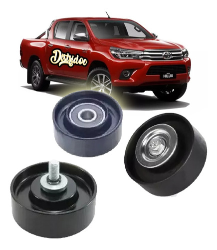 Kit X 3 Poleas Polyv Toyota Hilux 1kd 2kd 2.5 3.0