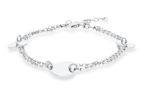 Pulsera De Plata 925 18 Cm Color Plateado Diámetro 6 cm