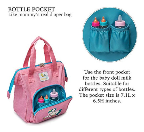 Bolsa De Pañales Para Muñecas Con Cambiador De