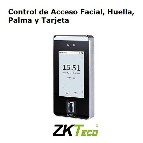 Imagen 6 de 10 de Control Acceso Facial/huella/palma/tarjeta Zkteco Speedface