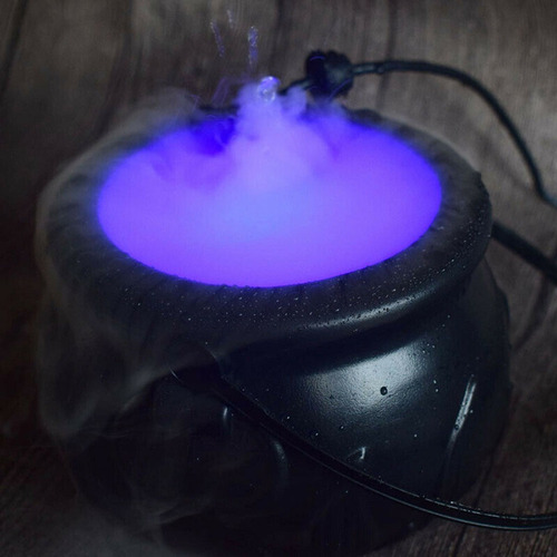 C Halloween Mist Maker Fogger 12 Luces Led De Aluminio Con A