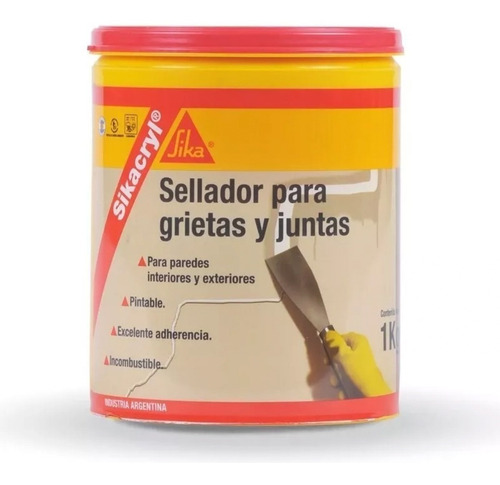 Sellador Sikacryl Acrilico Para Grietas-juntas 1kg Sika