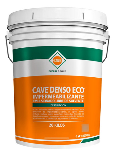 Cave Denso Eco - Impermeabilizante Asfáltico Balde 17 Kg