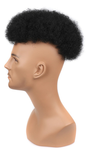 Bloco De Substituição De Cabelo Masculino Cockscomb Afro Wig