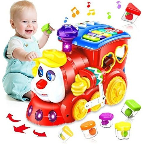 Tren De Juguete Musical De Plastico Interactivo Para Bebes