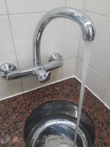 Imagen 4 de 4 de Monocomando/canilla/ De Pared Para Cocina Salida Alta