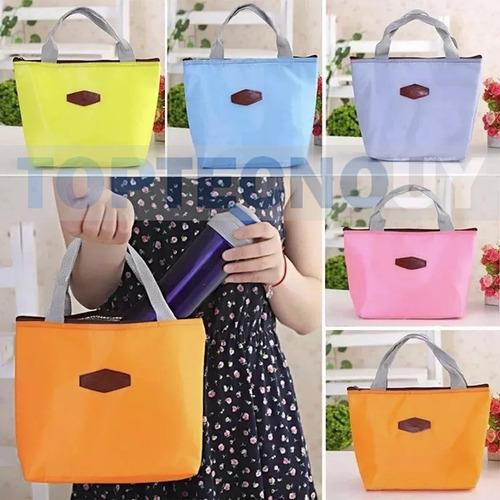 Imagen 2 de 6 de Mini Bolso Termico Tipo Lanchera Lunchera Almuerzo Colores ®