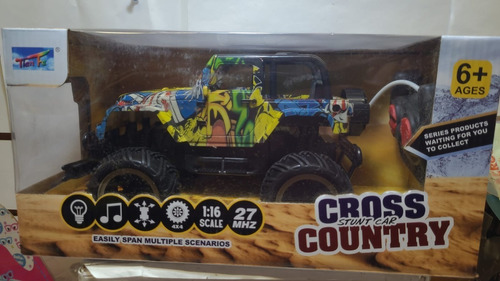 Jeep R/c Escala 1:16 7 Funciones Ruedas Patonas Srj