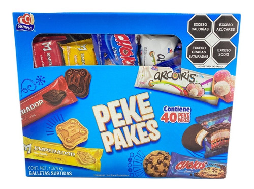 Peke Pakes Gamesa Galletas Surtidas 40pekepakes Net. 1,074kg