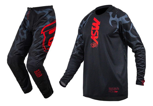 Conjunto Roupa De Trilha Moto Cross Asw Meta Cinza Off Road