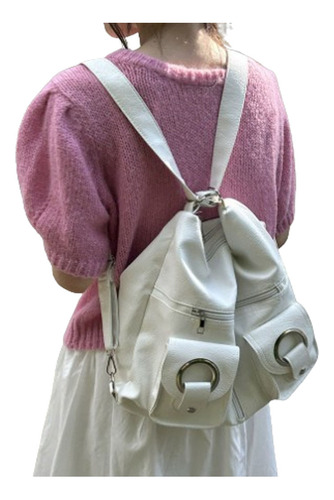 Bolso De Hombro Para Mujer En Color Blanco Debajo De Las Axi