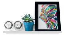 Comprar Estante 40cm Para Cuadros Especiero Repisa Muett Color Blanco