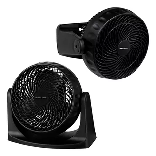 Ventilador de piso pared 2 en 1 turbo fan de 8 pulgadas 20cm 3 velocidades Negro Beckon