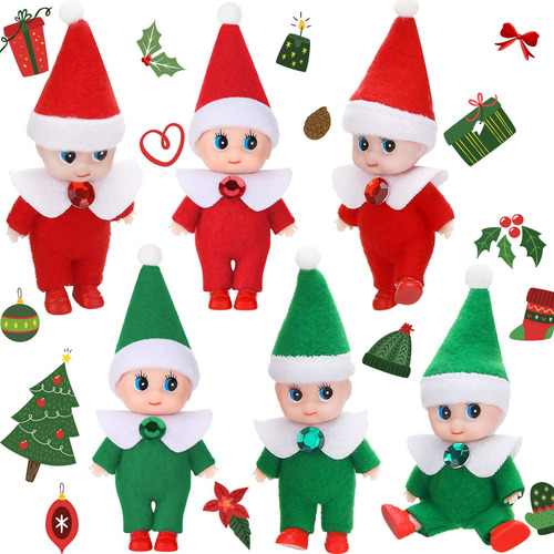 6 Muñecas De Elfo De Navidad Para Bebé, Gemelos, Juguetes.