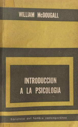 Introduccion A La Psicologia-william Mcdougall Paidos