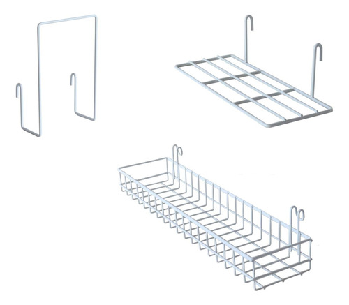 Cesta Colgante De Rejilla De Pared Ganchos, Estantería...