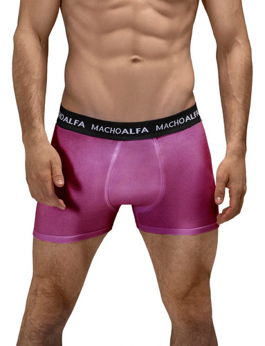 Macho Alfa Boxer Algodón Hombre Bordó Con Elástico C45006